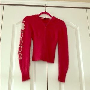 Bebe Angora pink hoodie